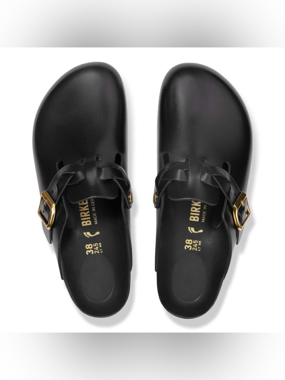 BIRKENSTOCK BOSTON BRAIDED CLOGS IN BLACK 38 7 - Picture 2 of 11